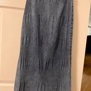 Vintage denim Pleated Skirt